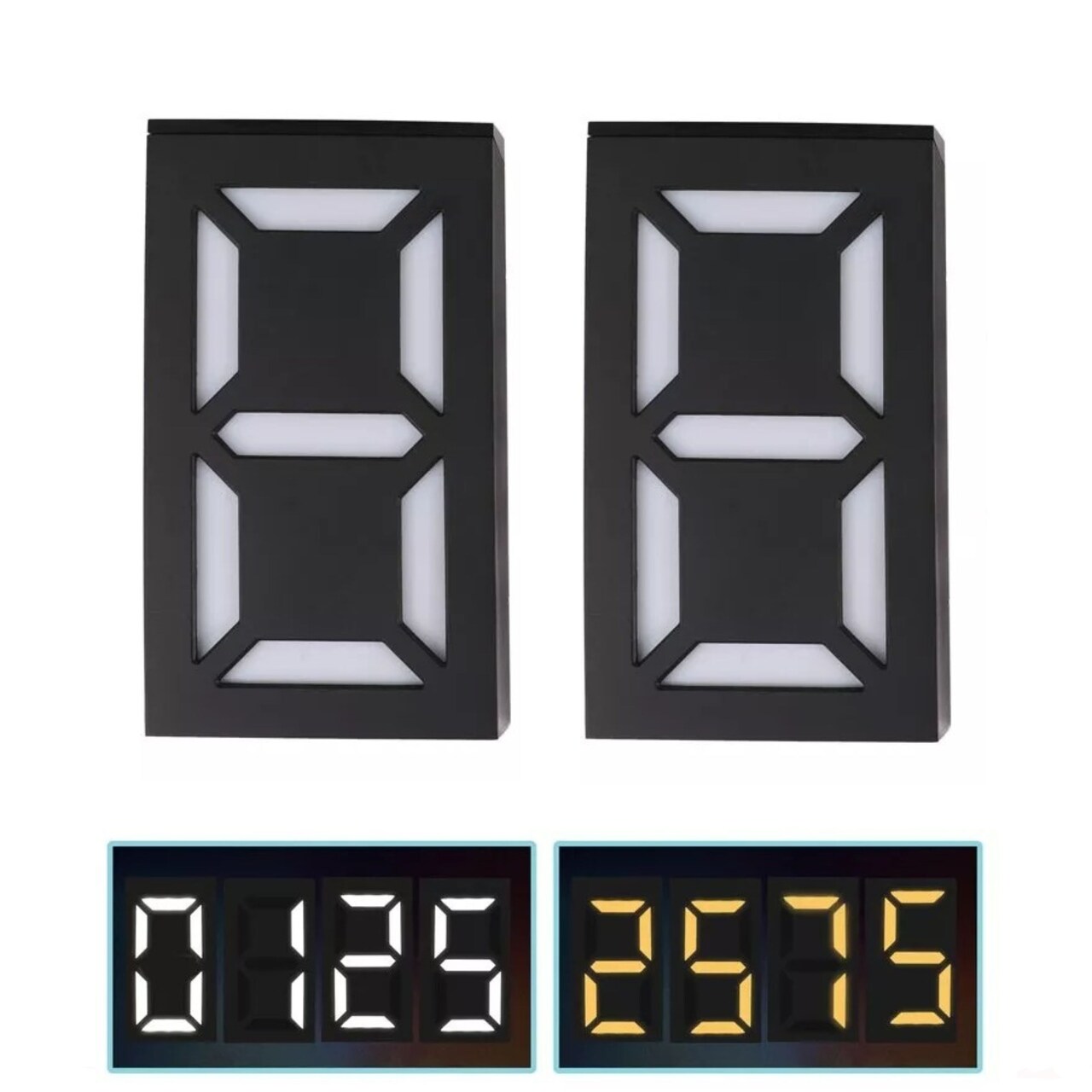 LED Solar Address Number Sign Light DIY Door Plaque & Street Lamp